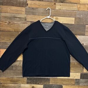 Van Heusen Men's Black V-Neck Sweater XXL